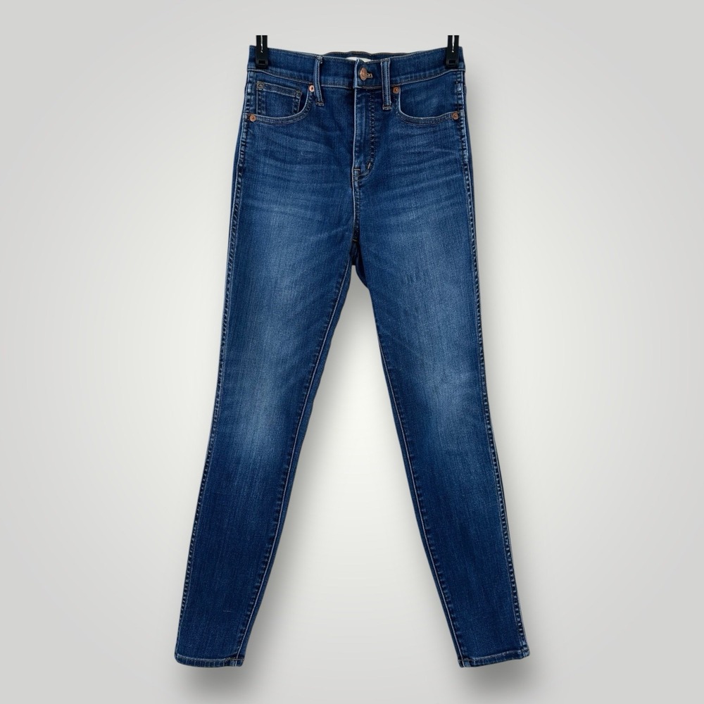 MADEWELL 10" High-Rise Skinny Crop Jeans Womans 26 (28x28) Med Wash Blue Stretch